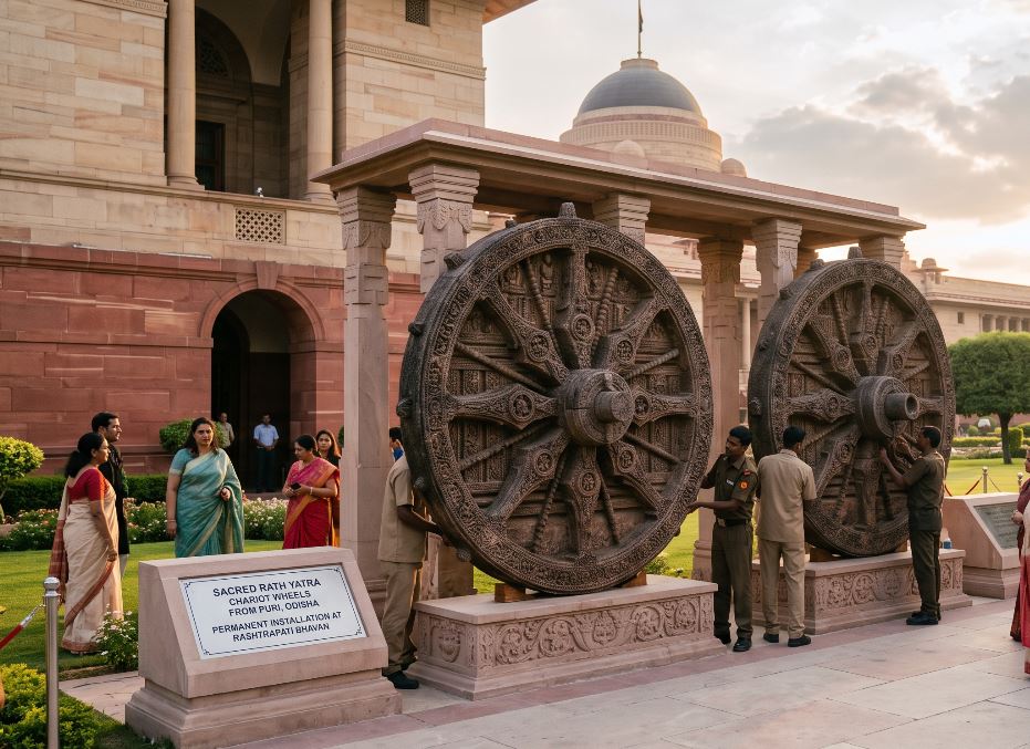 Sacred Rath Yatra Chariot Wheels to Find Permanent Place at Rashtrapati Bhavan